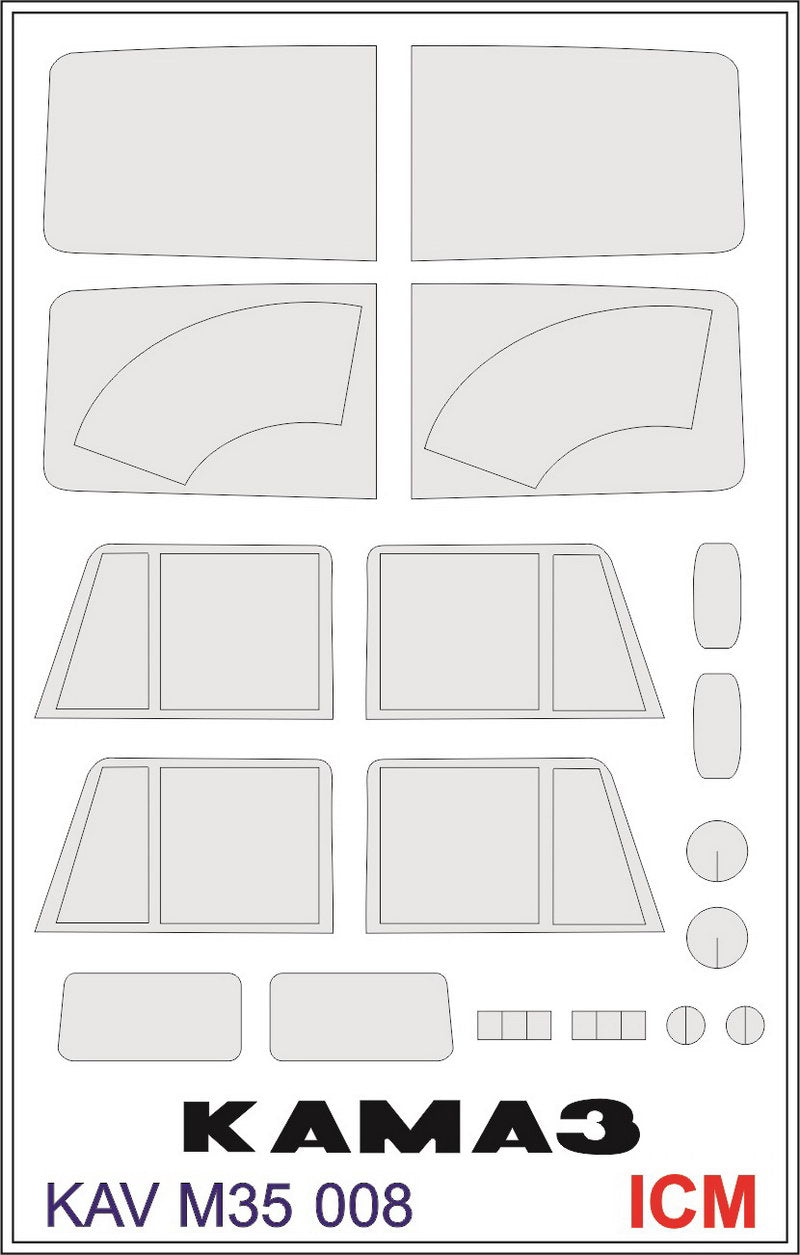 1/35 Paint mask for Kamaz 4310 (ICM)