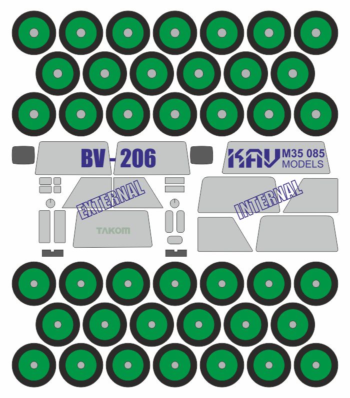 1/35 Paint mask for Bandvagn BV 206S (Takom)