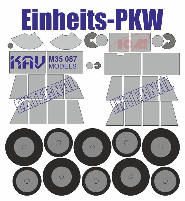 1/35 Paint mask for Einheits-PKW (ICM)