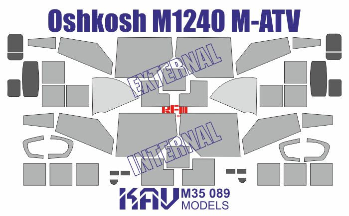 1/35 Paint Mask for the Oshkosh M1240 M-ATV (RFM)