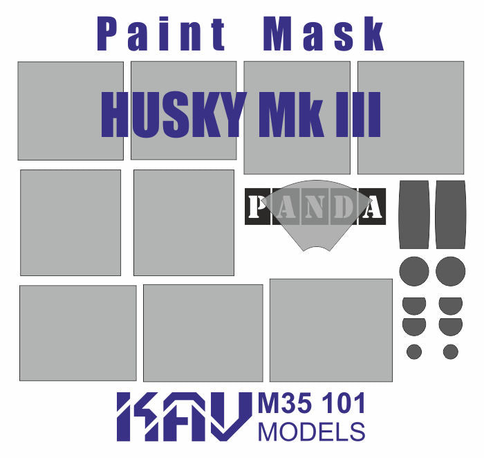 1/35 Paint mask for Husky Mk III VMMD (Panda)
