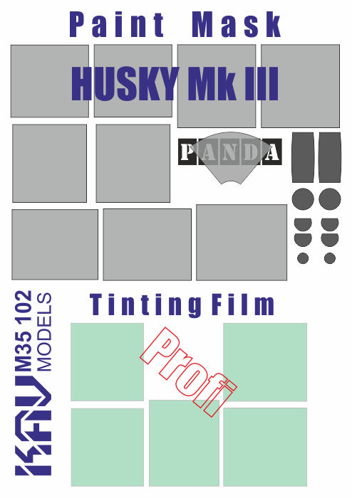 1/35 Paint Mask for Husky Mk III VMMD Pro (Panda)