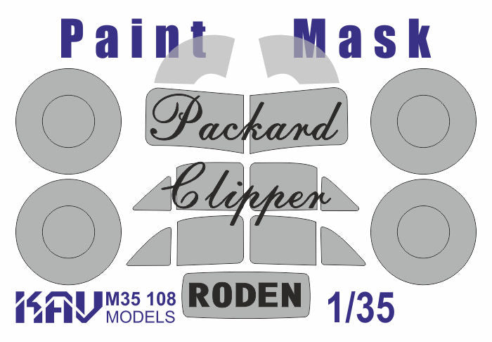 1/35 Paint mask for Packard Clipper Car (Roden)
