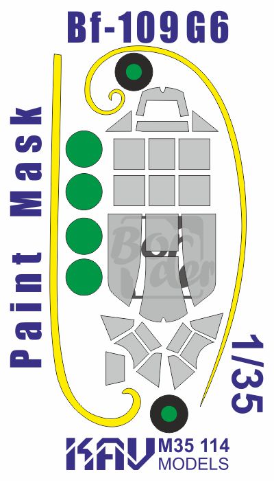 1/35 Paint mask for Messerschmitt Bf-109 G6 (Border)
