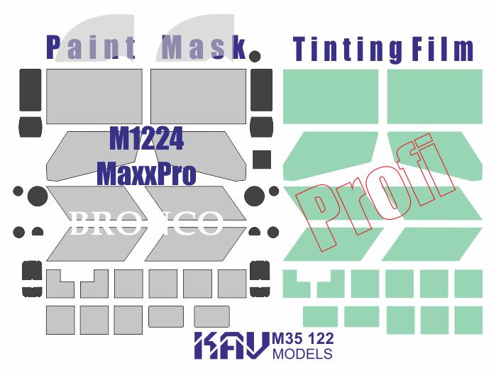 1/35 Paint mask for the M1224 MaxxPro Professional (Bronco)