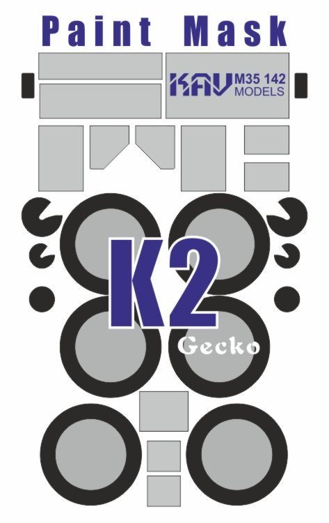 1/35 Paint mask for Austin K2 (Gecko Models)
