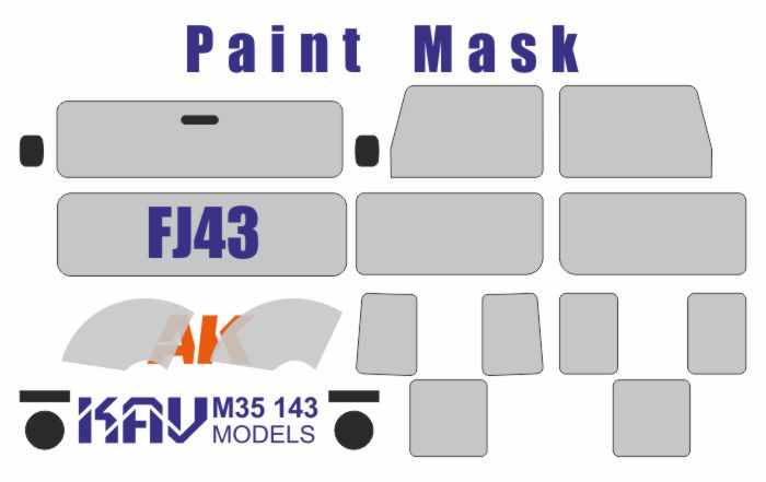 1/35 Paint mask for FJ43 (AK)
