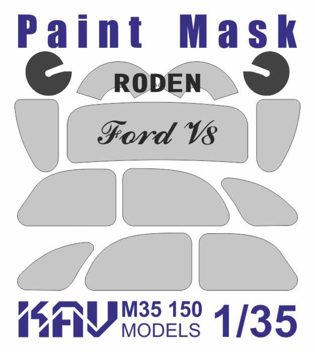 1/35 Paint mask for Ford V8 (Roden)