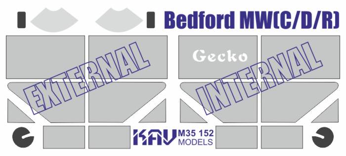 1/35 Paint mask for Bedford MW (Gecko)