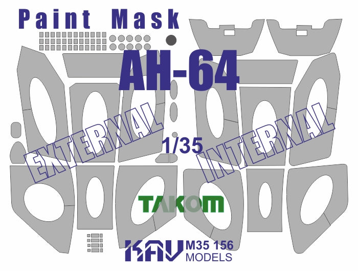 1/35 Paint mask for AH-64 'Apache' (Takom)