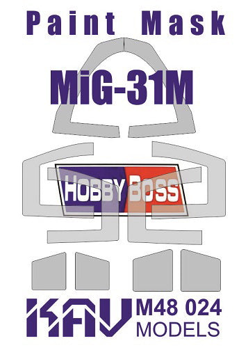Paint mask for glazing MIG-31M (Hobby Boss)