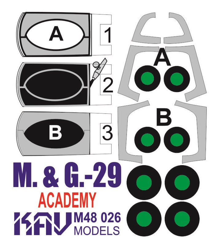 Paint mask for MIG-29 (Academy)