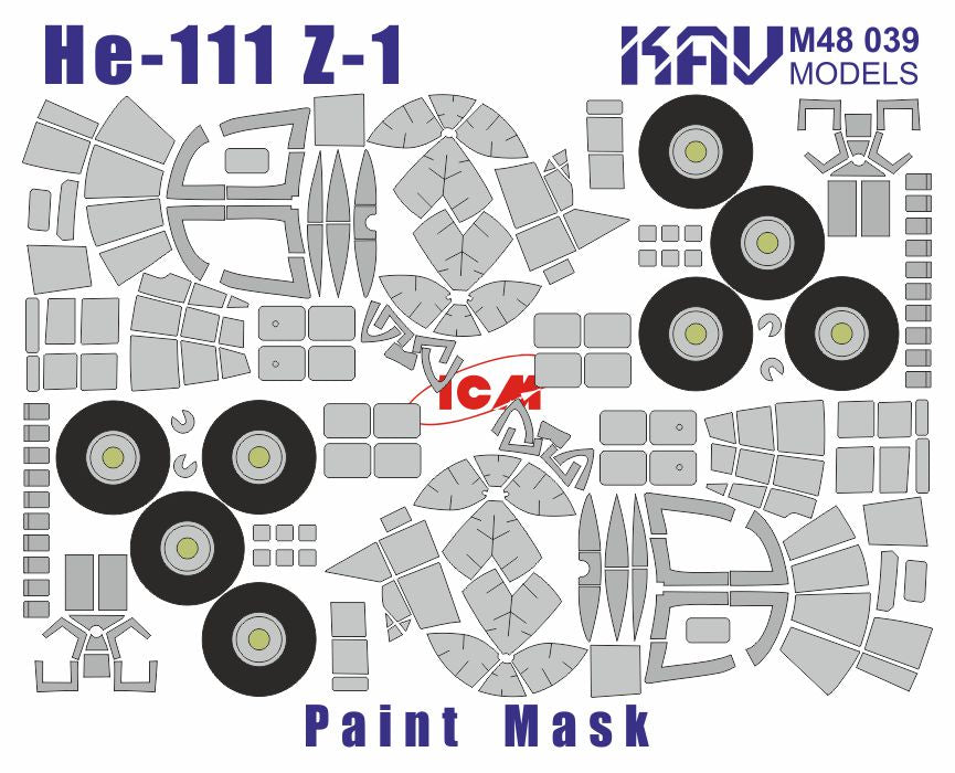 Paint mask for He-111 Z-1 (ICM)