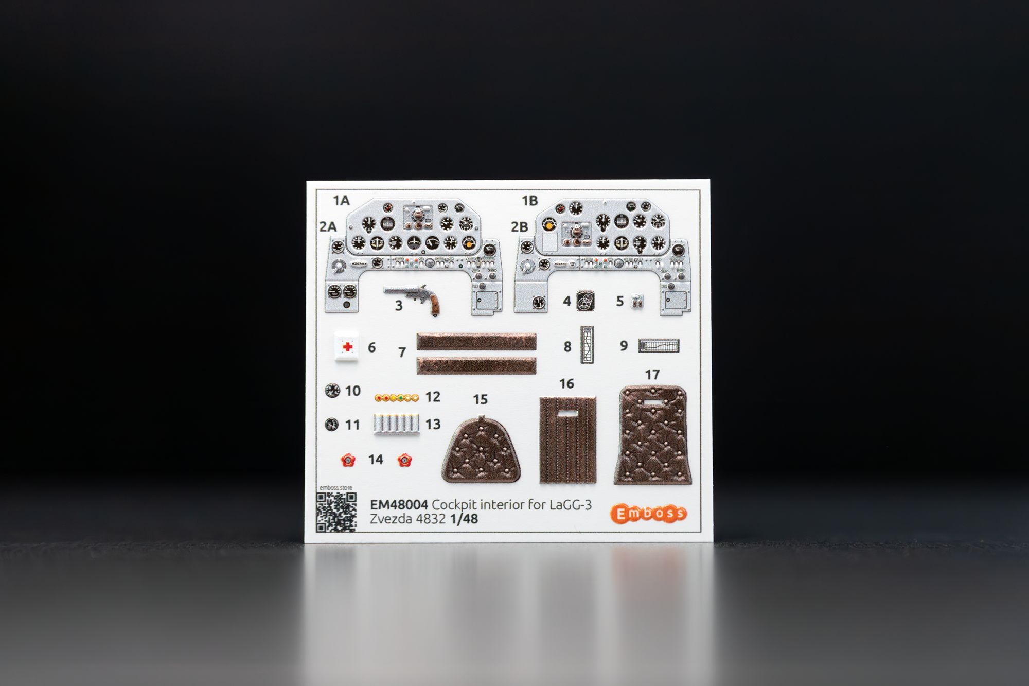 LaGG - 3 Cockpit details set for Zvezda 4833 1/48 (3D decal) - imodeller.store