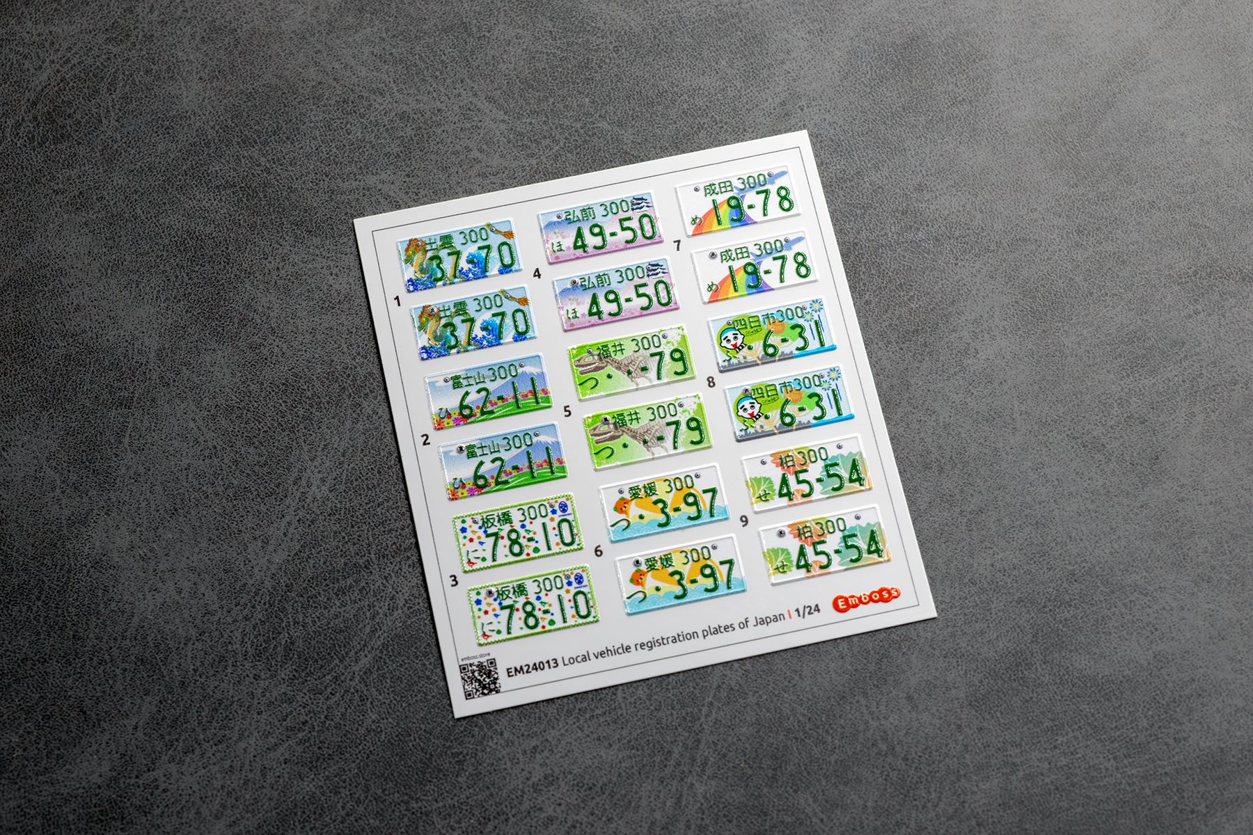 Local Japan vehicle registration plates 1 1/24 (3D decal) - imodeller.store