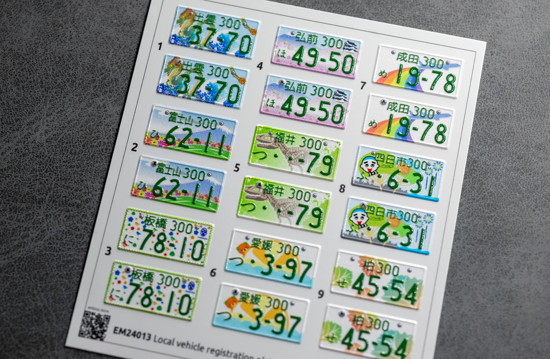 Local Japan vehicle registration plates 1 1/24 (3D decal) - imodeller.store