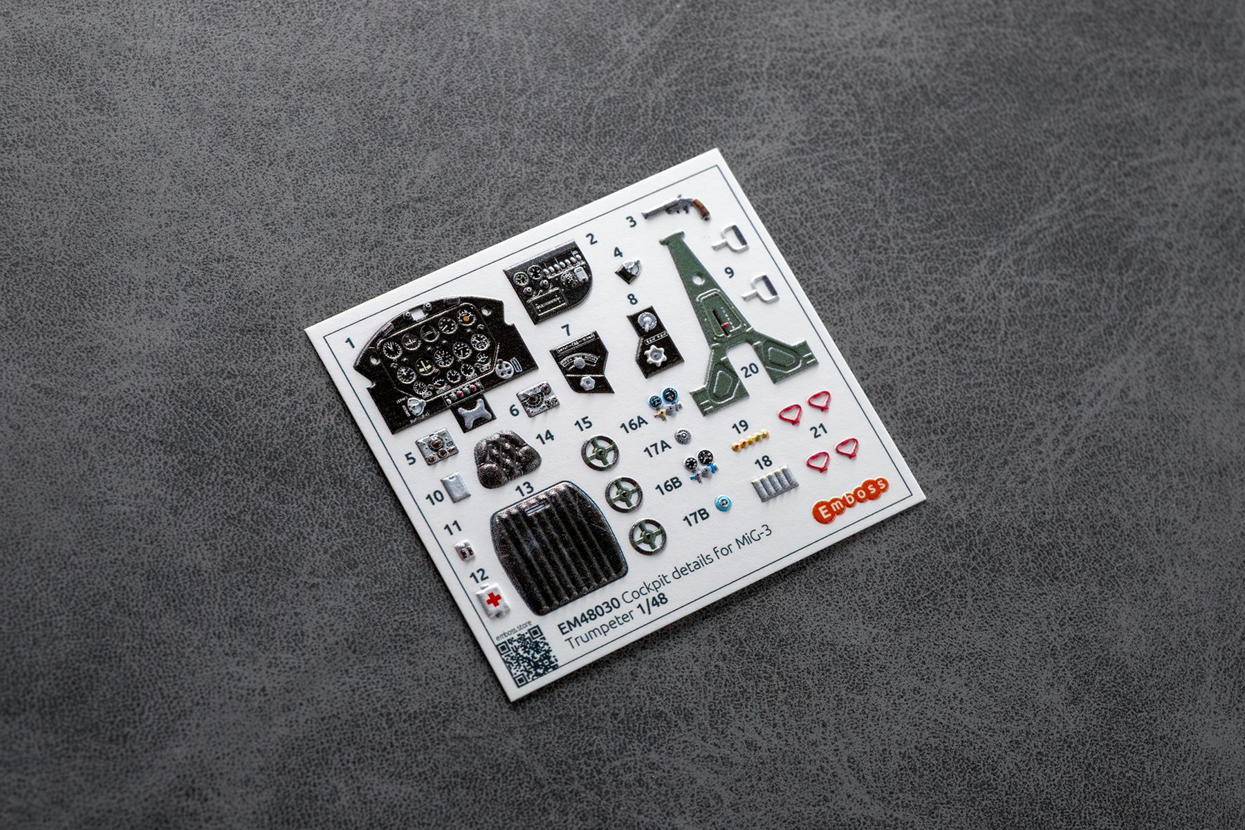 MiG - 3 Cockpit details for Trumpeter 1/48 (3D decal) - imodeller.store