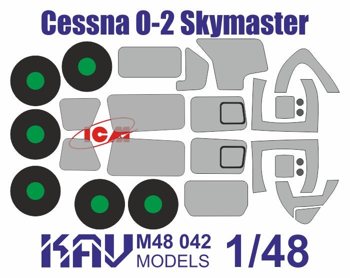 Paint mask for Cessna O - 2 Skymaster (ICM) - imodeller.store