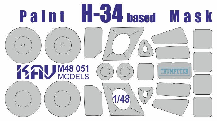 Paint mask for CH - 34 (Trumpeter) - imodeller.store