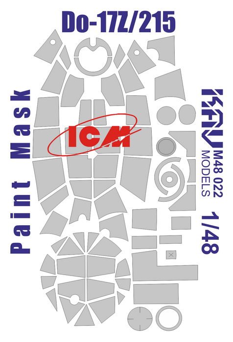 Paint mask for glazing Dornier - 17Z & 215 (ICM) - imodeller.store