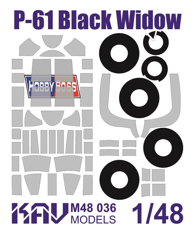 Paint mask for P - 61 'Black Widow' (Hobby Boss) - imodeller.store