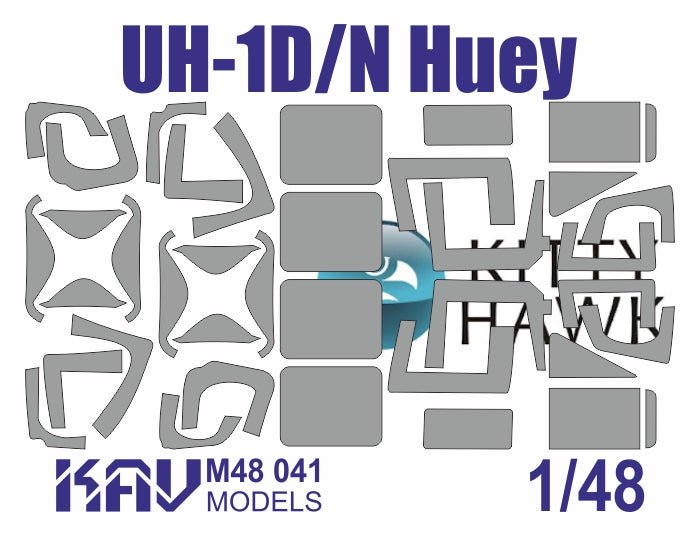 Paint mask for UH - 1D/N 'Huey' (Kitty Hawk) - imodeller.store