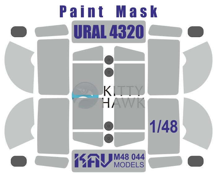 Paint mask for Ural plant - 4320, APA - 5D (Kitty Hawk) - imodeller.store