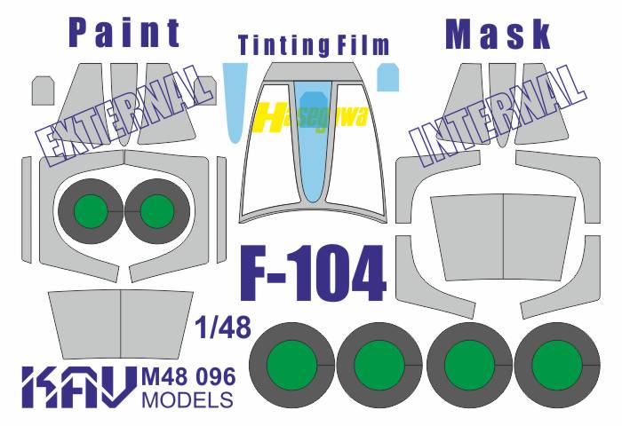 Painting mask for F - 104 Profi (Hasegawa) - imodeller.store