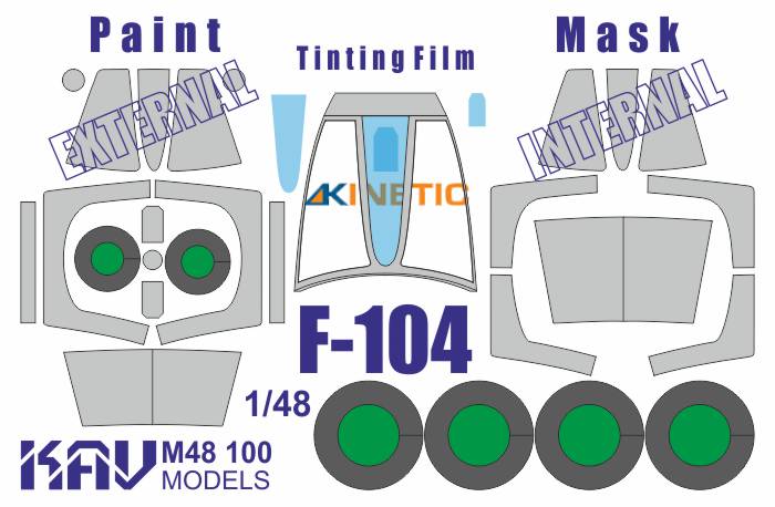 Painting mask for F - 104 Profi (Kinetic) - imodeller.store
