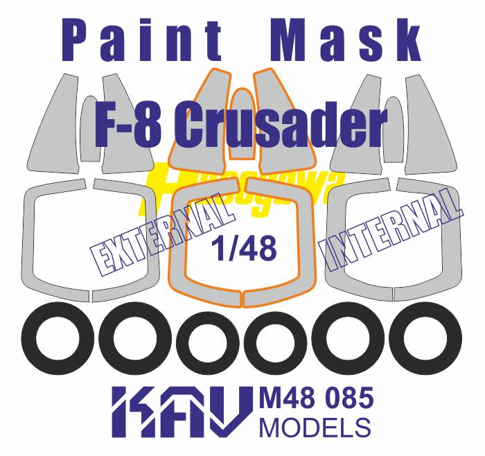 Painting mask for F - 8 Crusader (Hasegawa) - imodeller.store