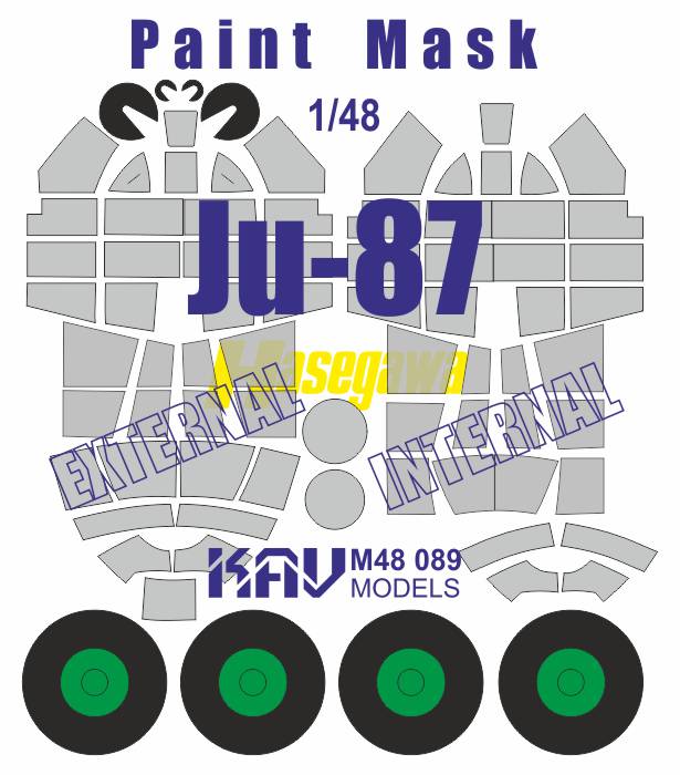 Painting mask for Ju - 87 double - sided (Hasegawa) - imodeller.store