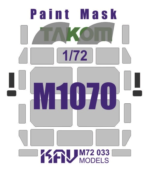 Painting mask for M1070 glazing (Takom) - imodeller.store
