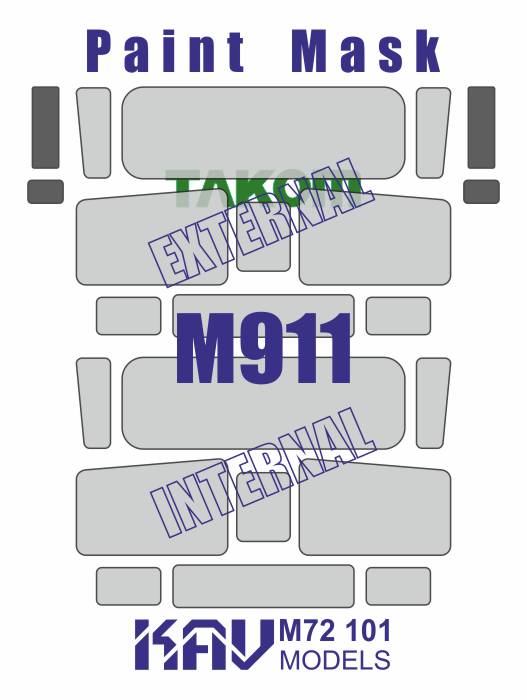 Painting mask for M911 C - HET (Takom) - imodeller.store