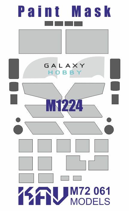 Painting mask for the glazing of the M1224 Maxx Pro MEAP (Galaxy Hobby) - imodeller.store