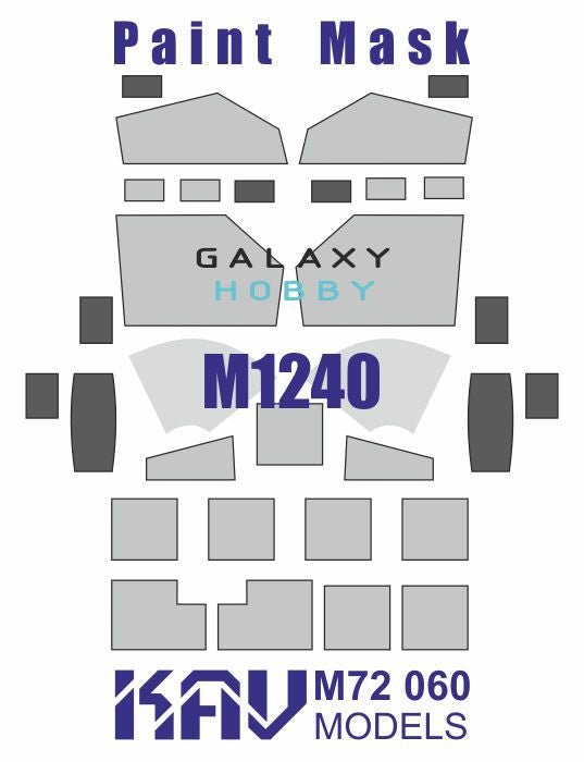 Painting mask for the glazing of the M1240 M - ATV (Galaxy Hobby) - imodeller.store