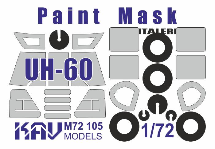 Painting mask for UH - 60/HH - 60 (Italeri) - imodeller.store