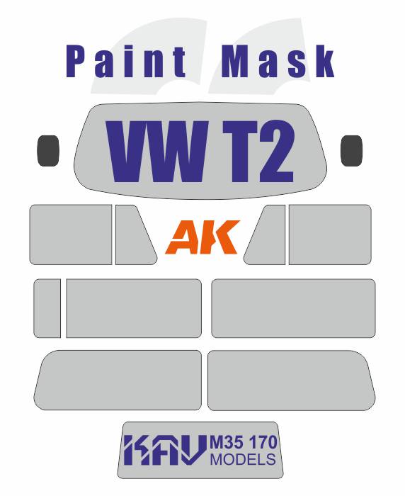 Painting mask for Volkswagen T2 (AK) - imodeller.store