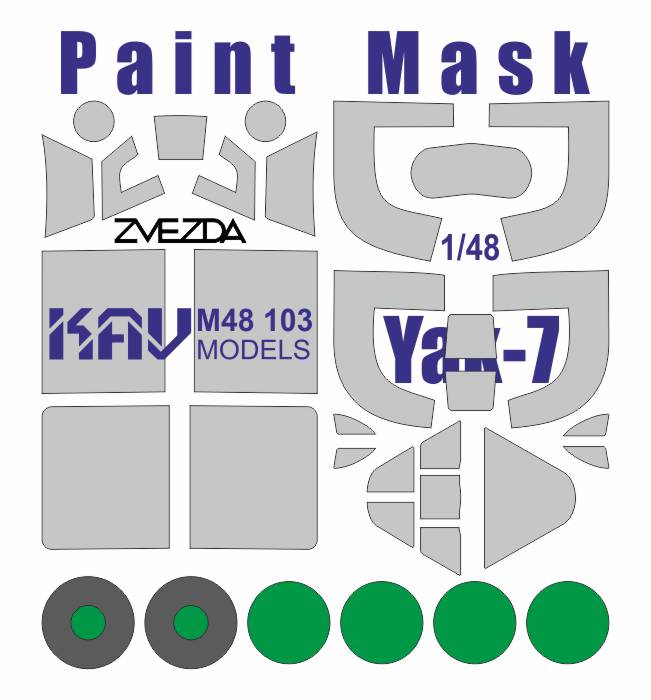 Painting mask for Yak - 7 glazing (Zvezda) - imodeller.store