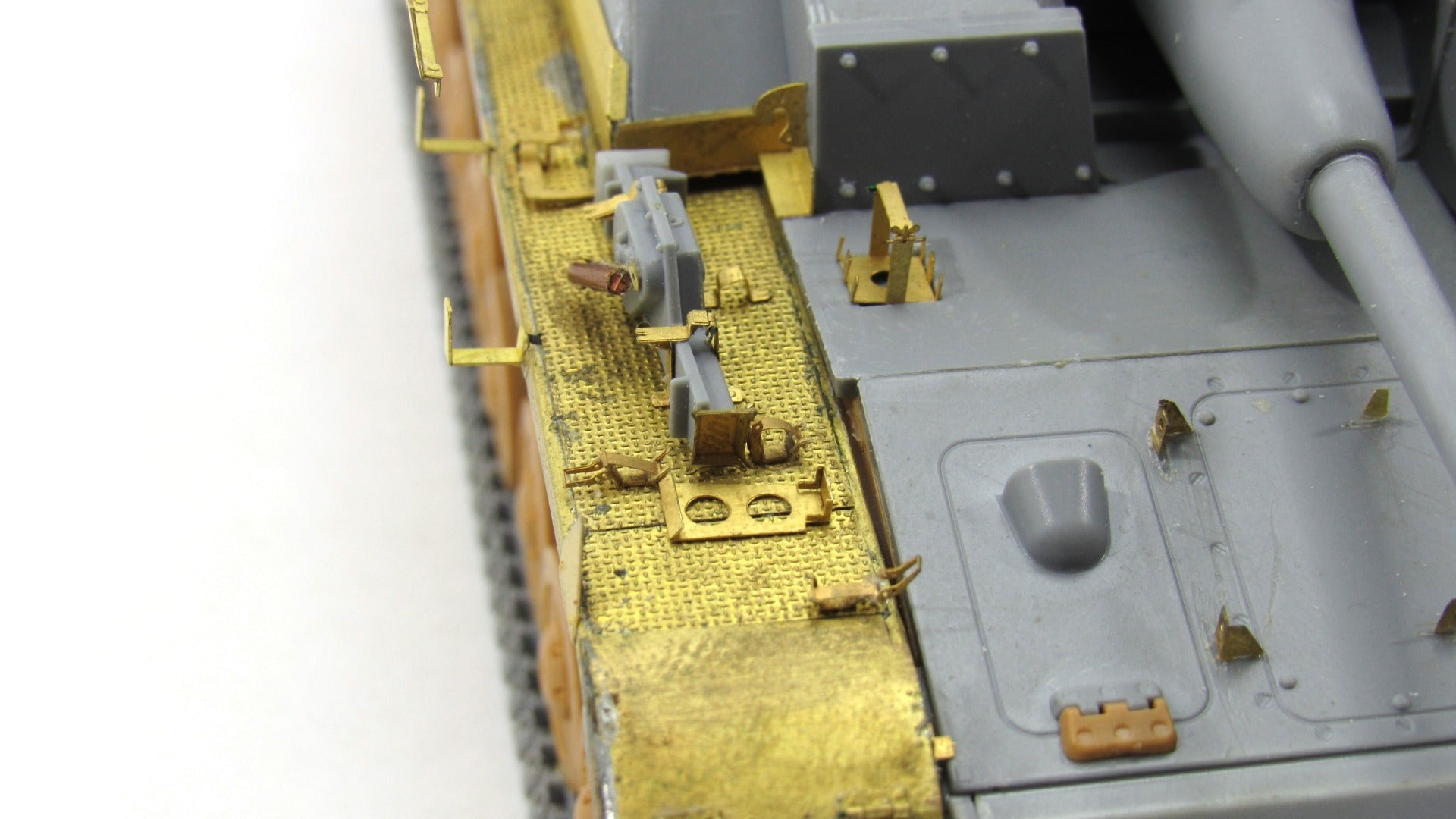 photo - etched detail set for German tank Sturmgeschütz IV (stug - IV) fenders (Zvezda) - imodeller.store