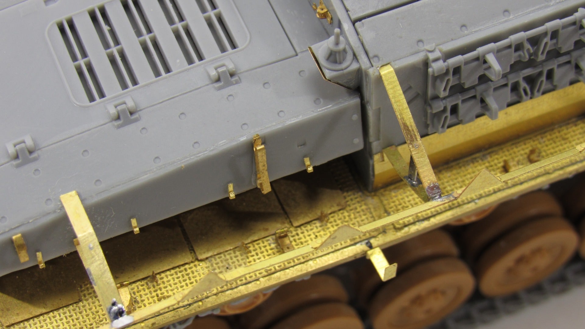 photo - etched detail set for German tank Sturmgeschütz IV (stug - IV) fenders (Zvezda) - imodeller.store