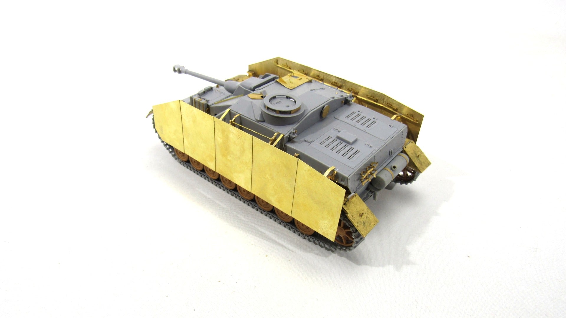 Photo - etched set for German Sturmgeschütz IV (stug - IV) anti - cumulative protective shields (Zvezda) - imodeller.store