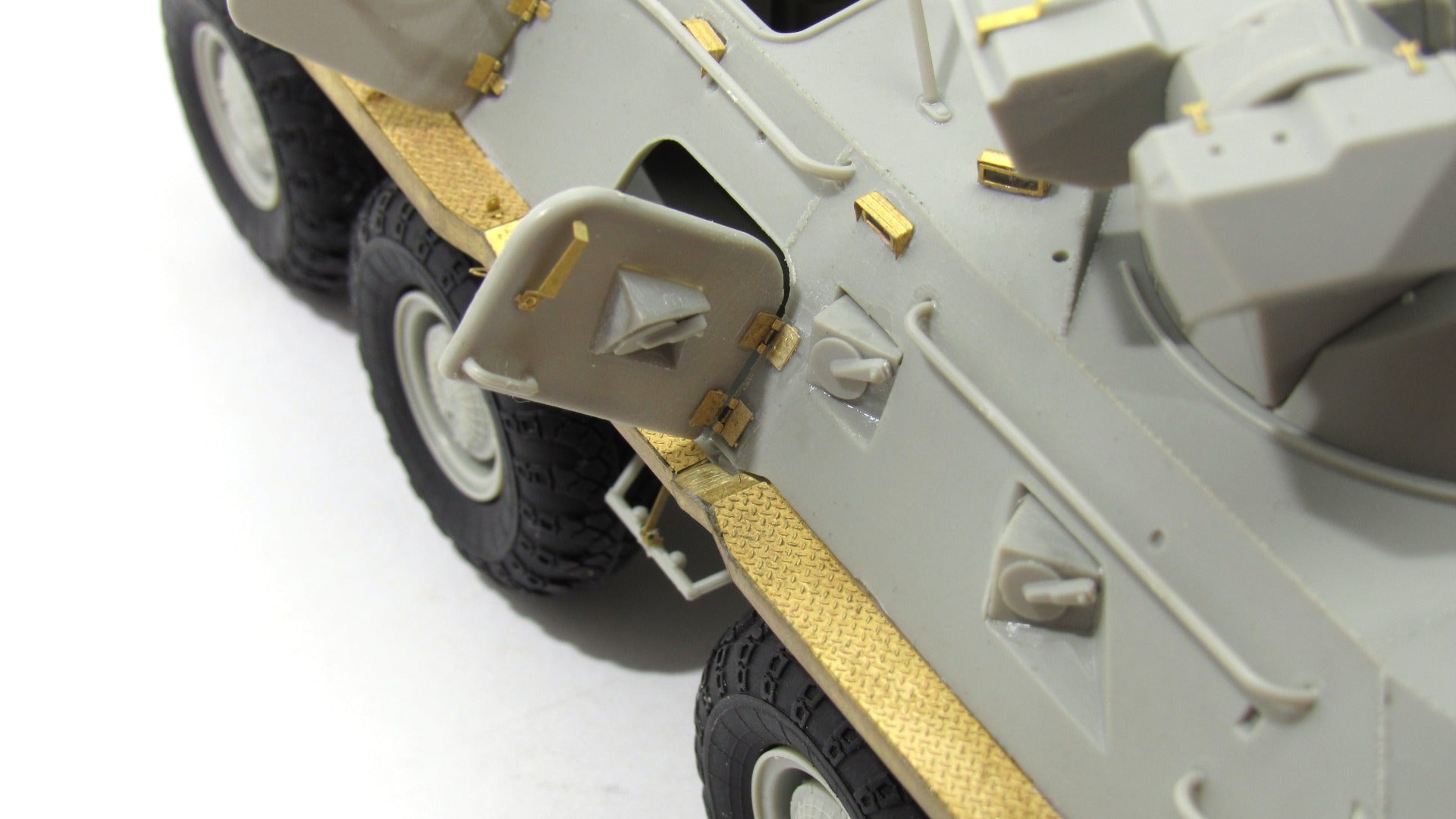 Photo - etched set for Russian armored vehicle BTR - 80/BTR - 80A fenders (Trumpeter) - imodeller.store