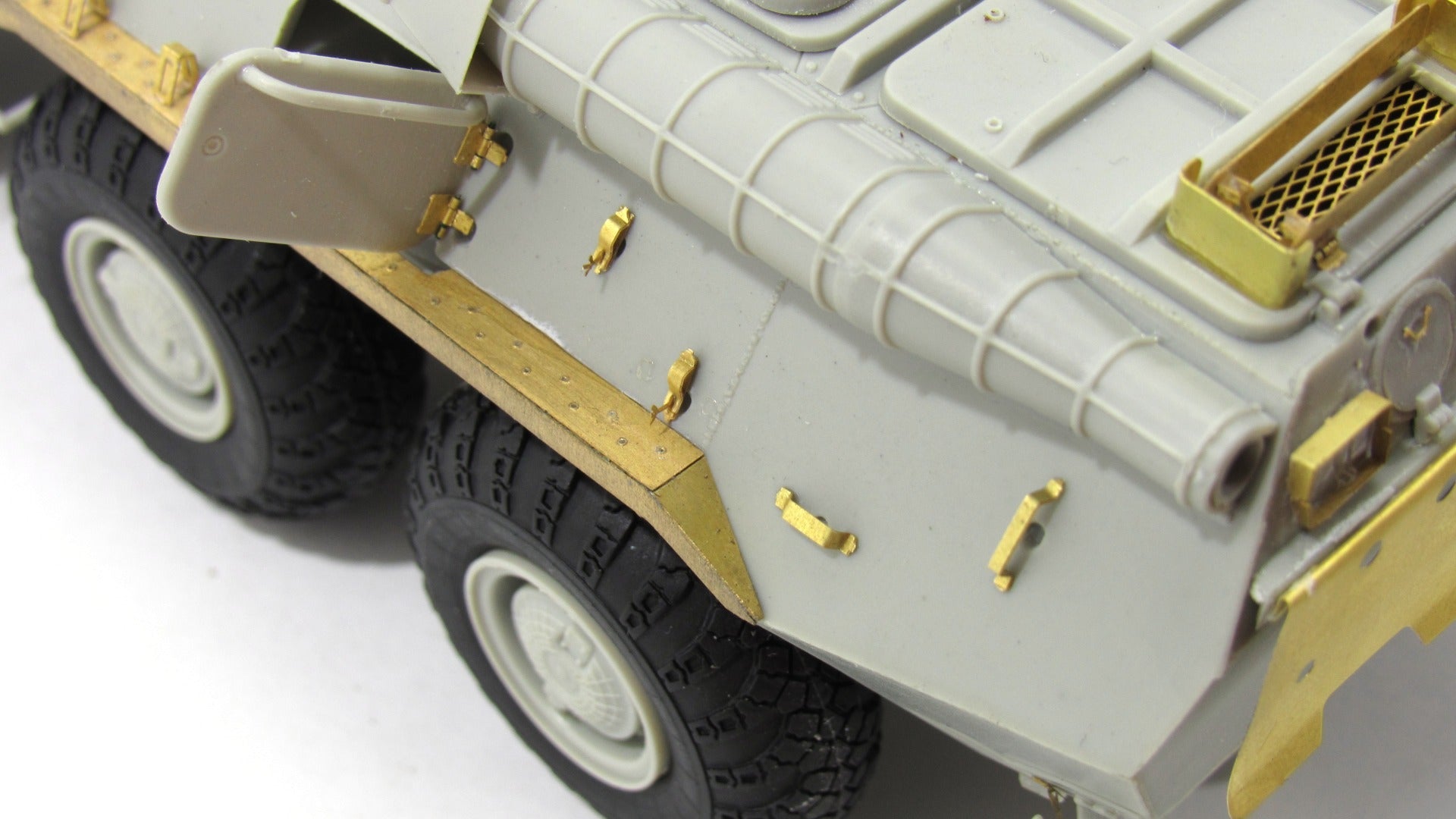 Photo - etched set for Russian armored vehicle BTR - 80/BTR - 80A fenders (Trumpeter) - imodeller.store