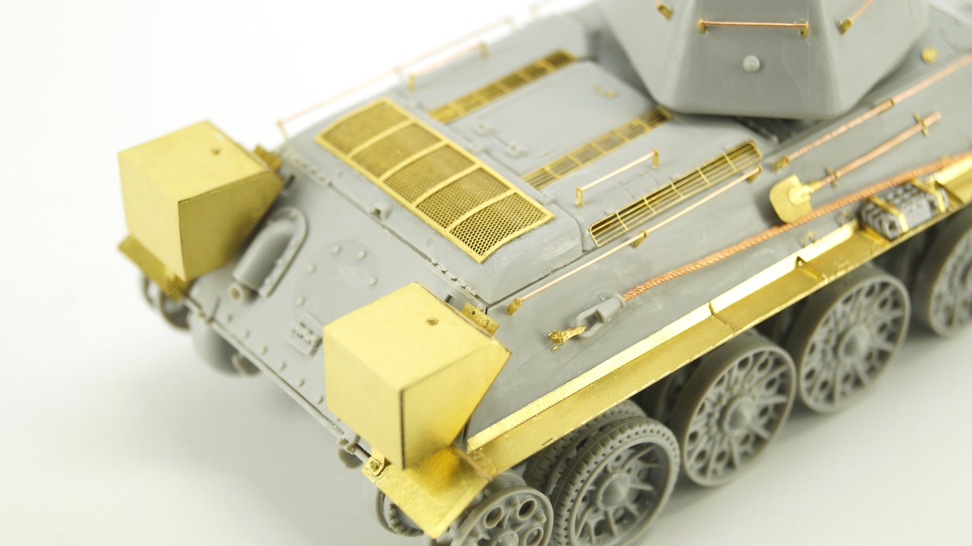 photo - etched set of fuel tanks for tank 34 (early,late) (Hobby Boss, Tamiya) - imodeller.store