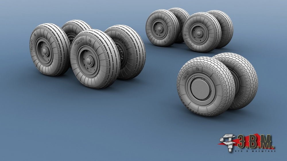 RS144004 E.V.M. 1/144 Landing Gear Wheels for Tu - 95MS - imodeller.store