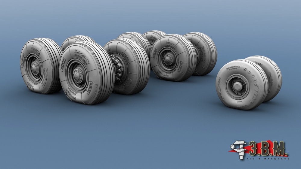 RS144006 E.V.M. 1/144 Landing Gear Wheels for Airbus A330 - imodeller.store