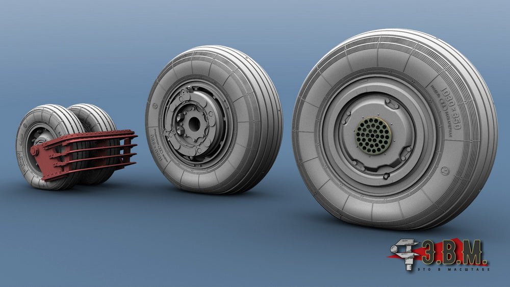 RS32004 E.V.M. 1/32 Landing Gear Wheels for Sukhoi Su - 30 - imodeller.store