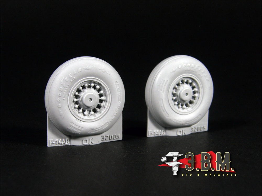RS32005 E.V.M. 1/32 Early Landing Gear Wheels for F - 14A/B - imodeller.store