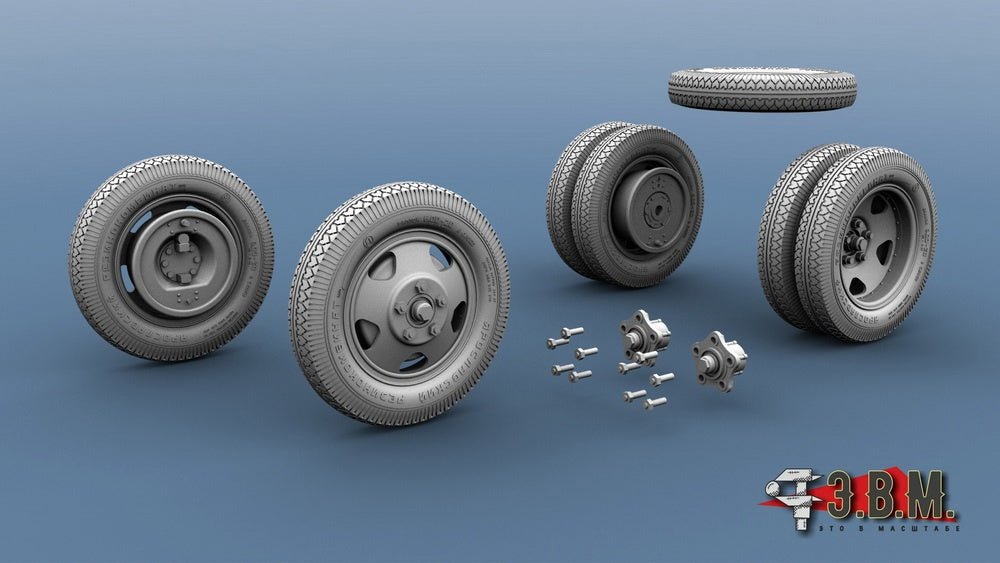 RS35076 E.V.M. 1/35 Wheels for GAZ - AA Truck - imodeller.store
