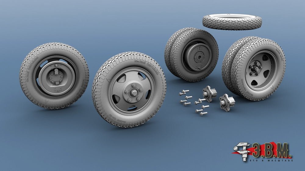 RS35077 E.V.M. 1/35 3D Printed Wheels for GAZ - AA Truck - imodeller.store